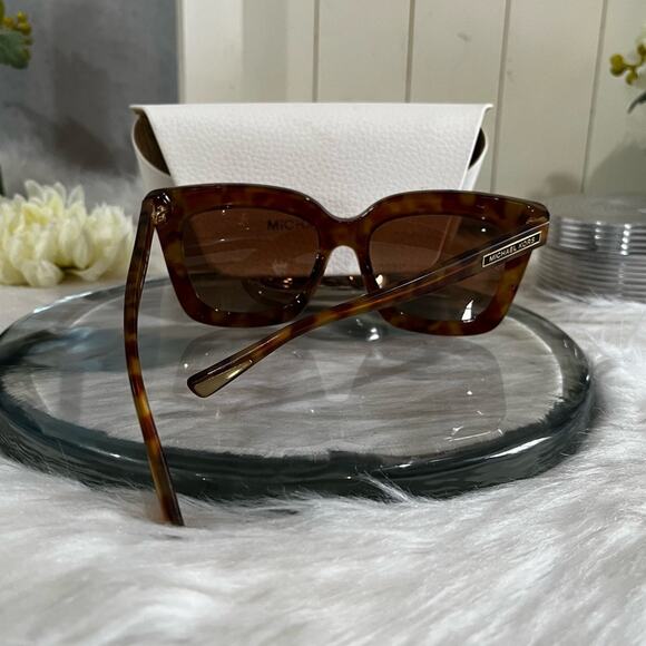 NEW Michael Kors Polynesia MK2013 Vintage Tortoise Shell Brown Square Sunglasses - Picture 6 of 14